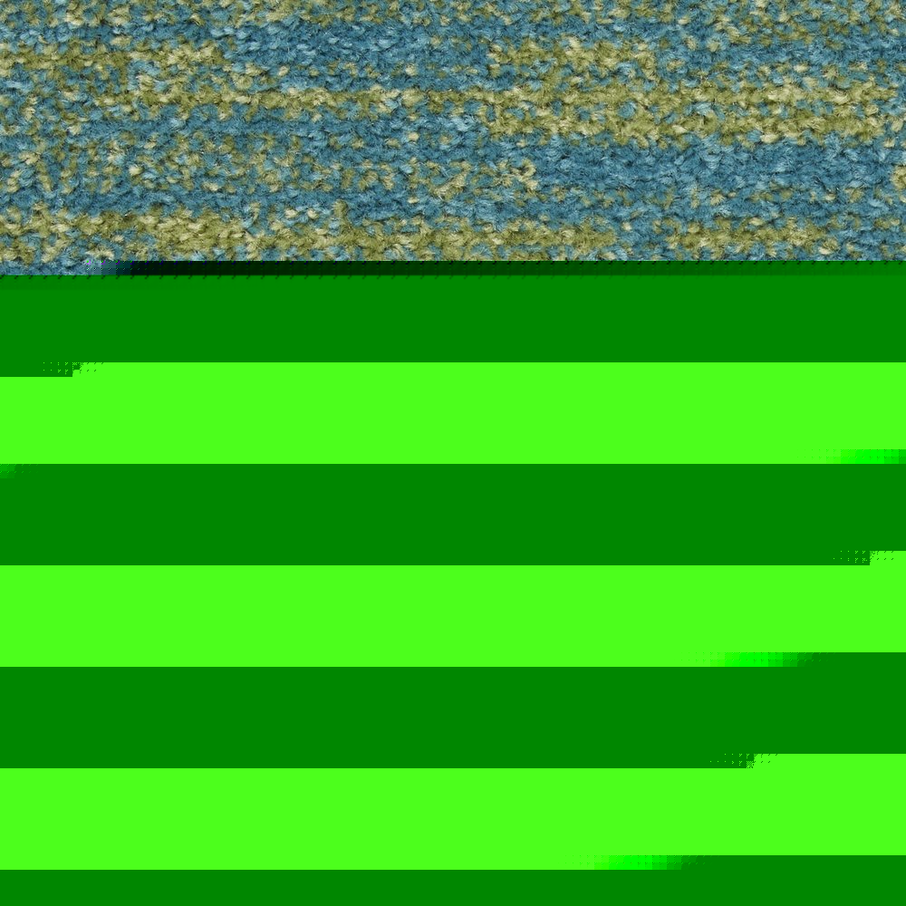 7' Blue And Green Square Indoor Outdoor Area Rug