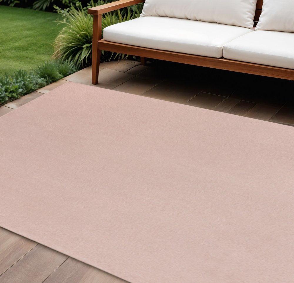 10' X 14' Pink Indoor Outdoor Area Rug