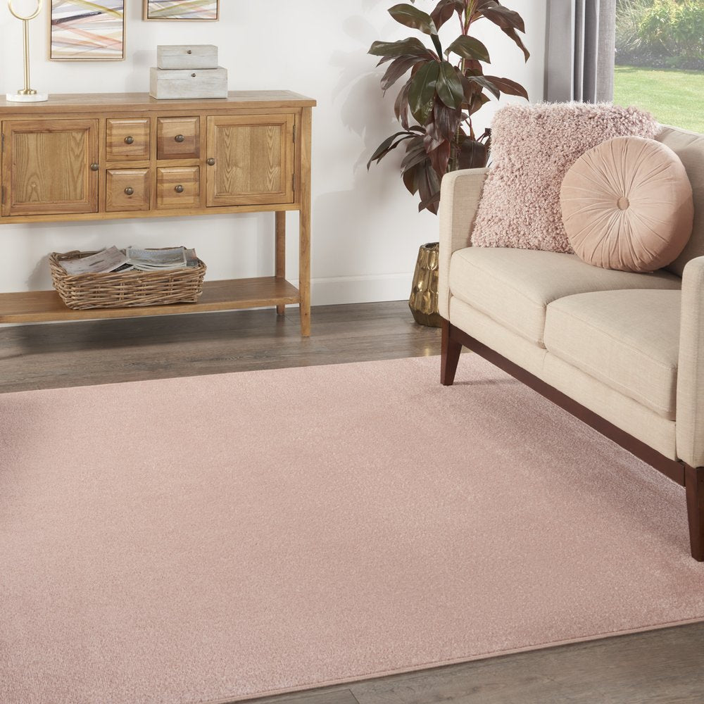 7' Pink Square Indoor Outdoor Area Rug