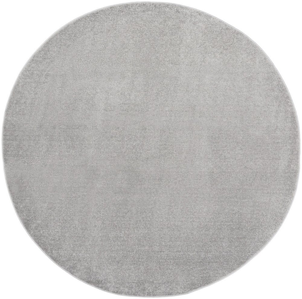 8' X 8' Gray Round Indoor Outdoor Area Rug