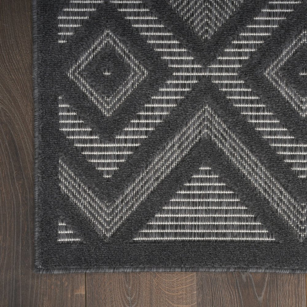5' X 7' Charcoal Indoor Outdoor Area Rug