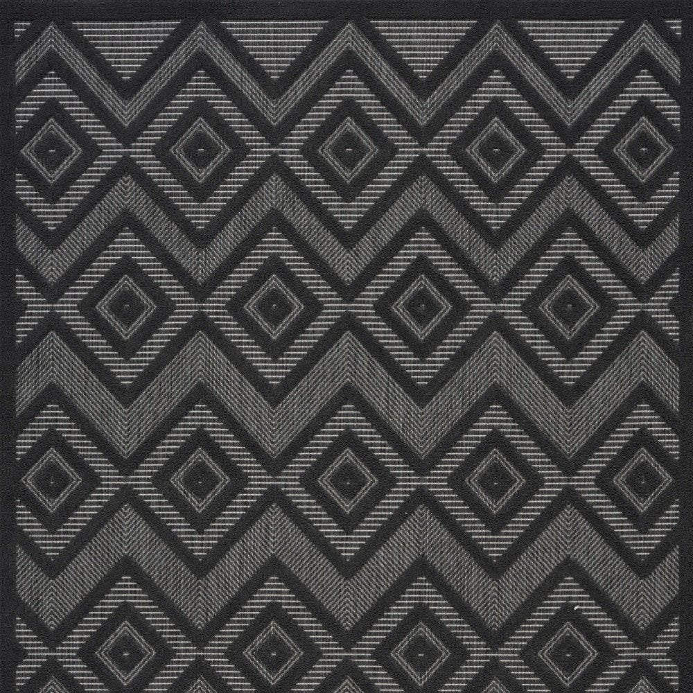 5' X 7' Charcoal Indoor Outdoor Area Rug