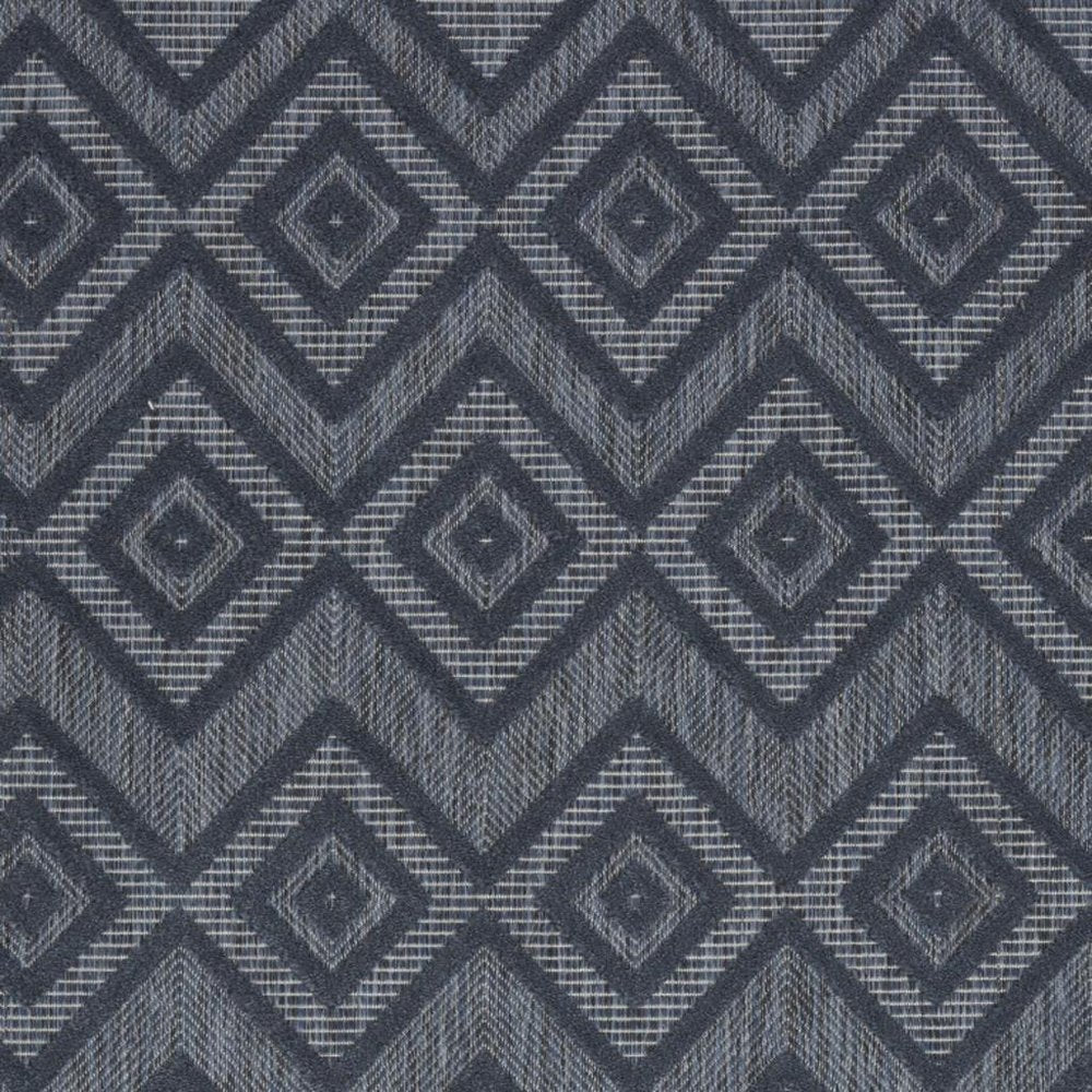 5' X 7' Blue Indoor Outdoor Area Rug