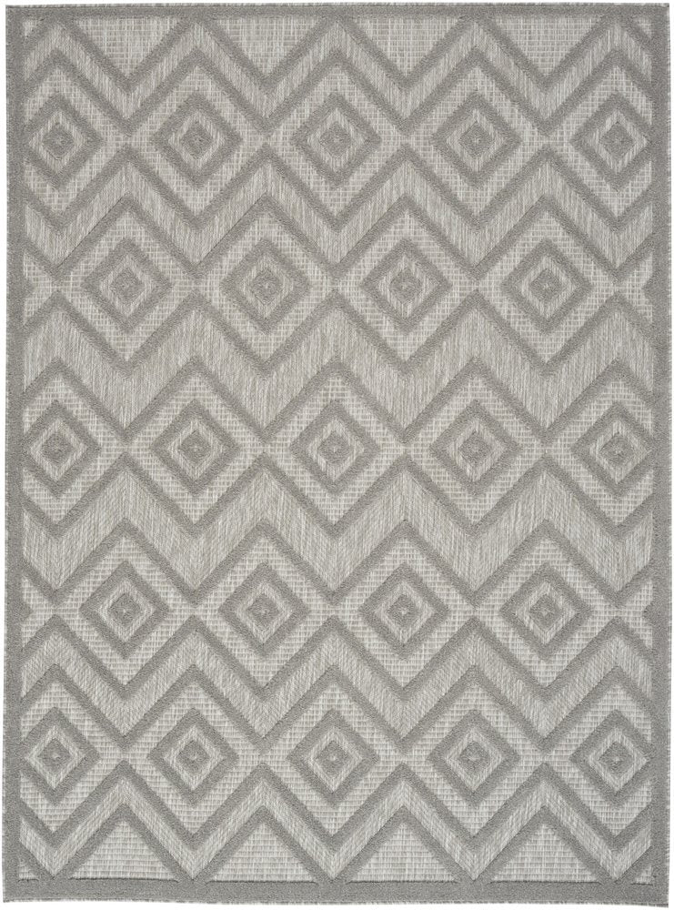 5' X 7' Gray Indoor Outdoor Area Rug