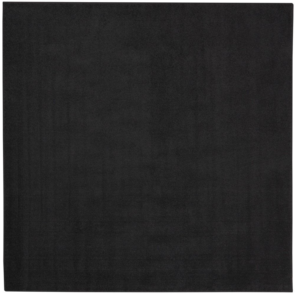 5' X 5' Black Square Indoor Outdoor Area Rug