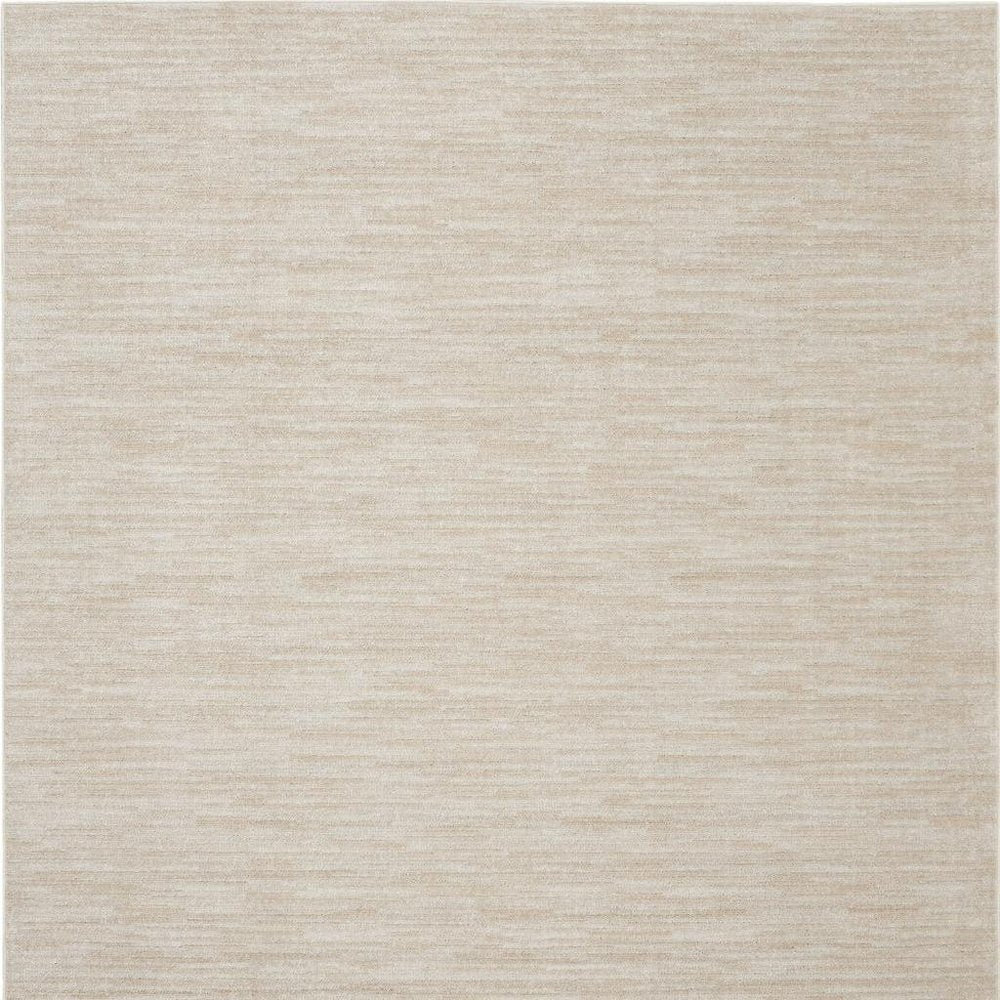 5' X 5' Beige And Ivory Square Indoor Outdoor Area Rug
