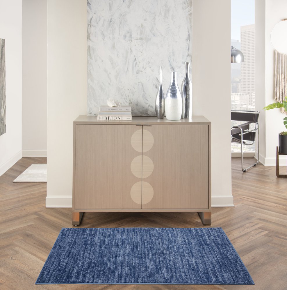 3' X 5' Blue Indoor Outdoor Area Rug