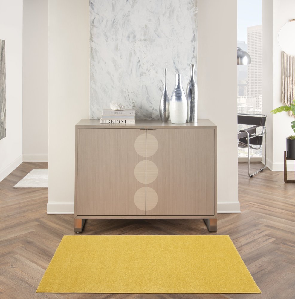 3' X 5' Yellow Indoor Outdoor Area Rug