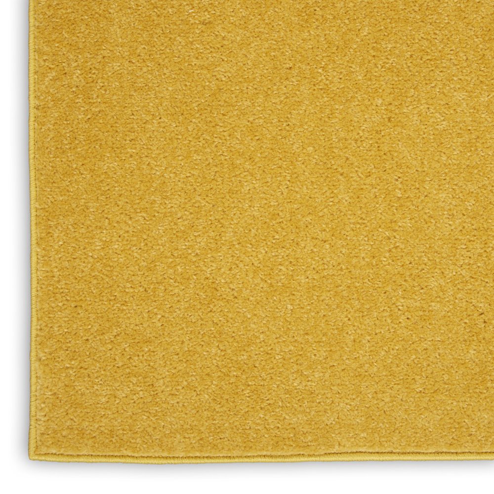 5' X 5' Yellow Square Indoor Outdoor Area Rug