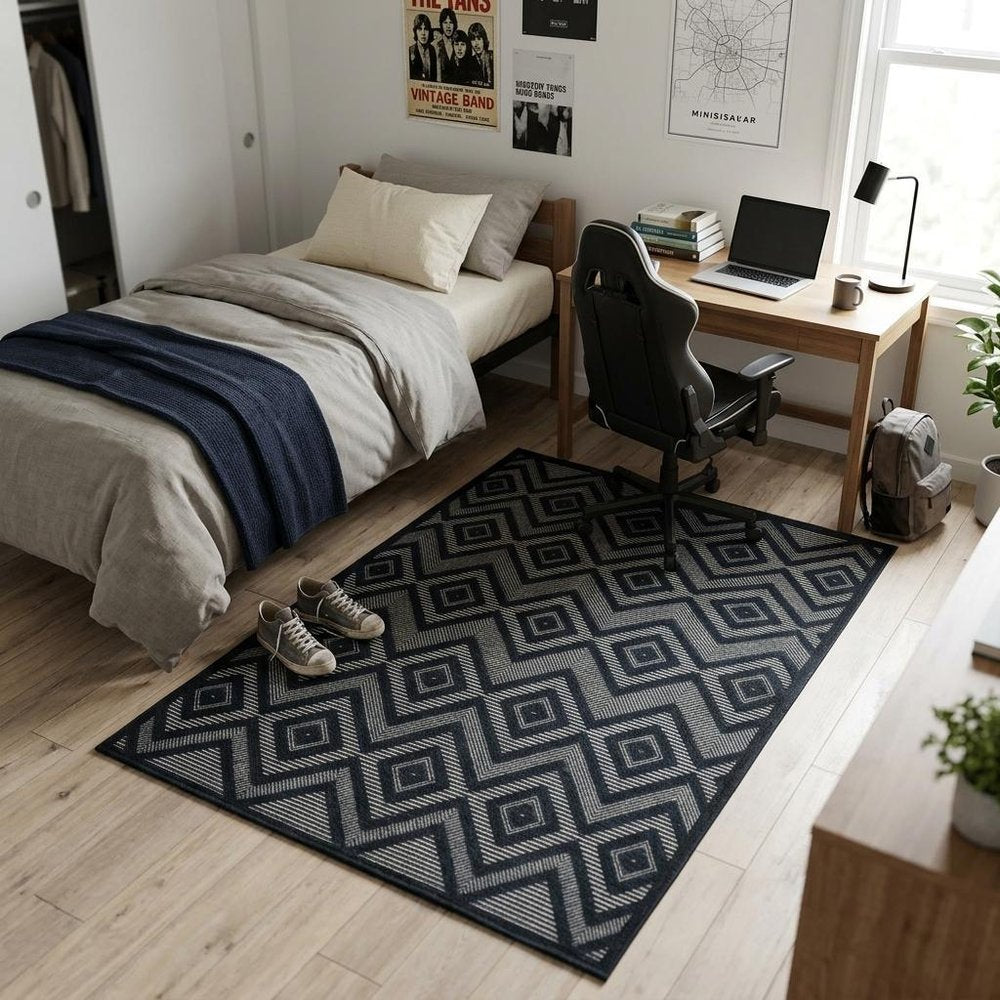 4' X 6' Charcoal Indoor Outdoor Area Rug