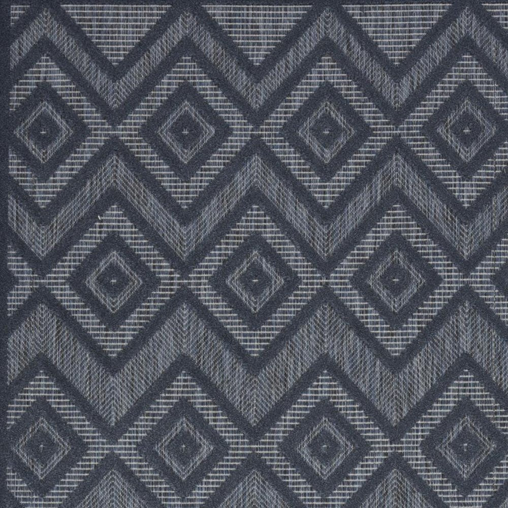 4' X 6' Blue Indoor Outdoor Area Rug