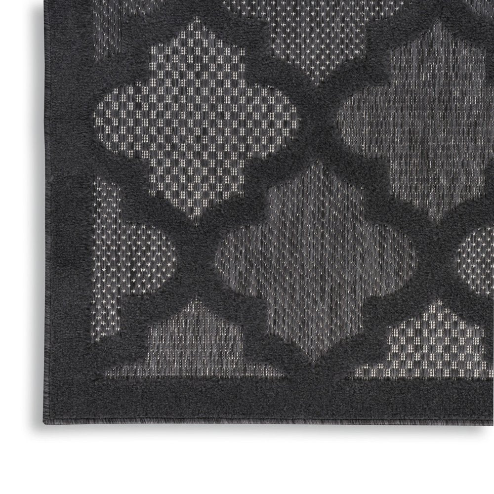 4' X 6' Charcoal Indoor Outdoor Area Rug