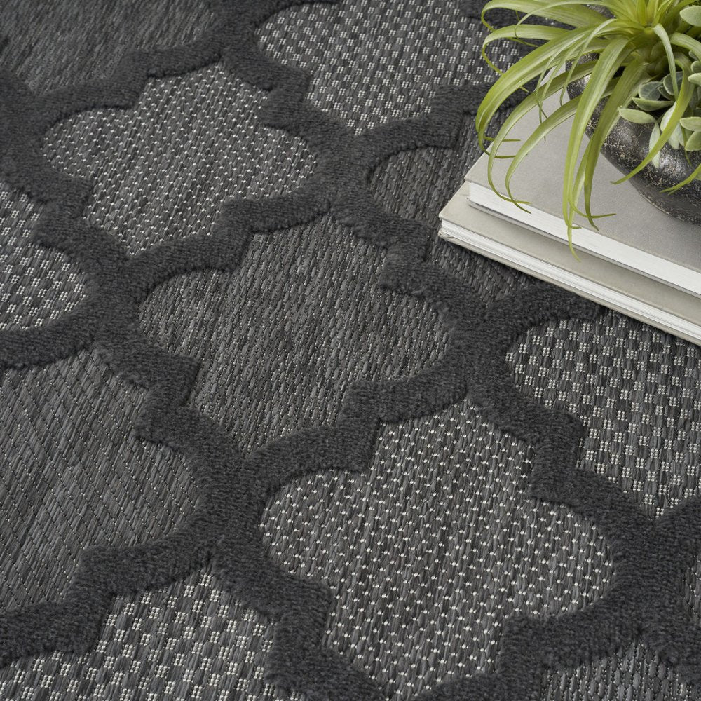 4' X 6' Charcoal Indoor Outdoor Area Rug