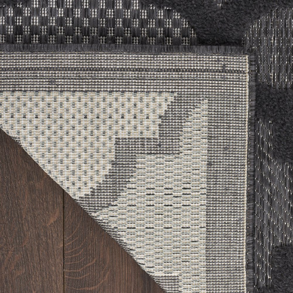 5' X 7' Charcoal Indoor Outdoor Area Rug