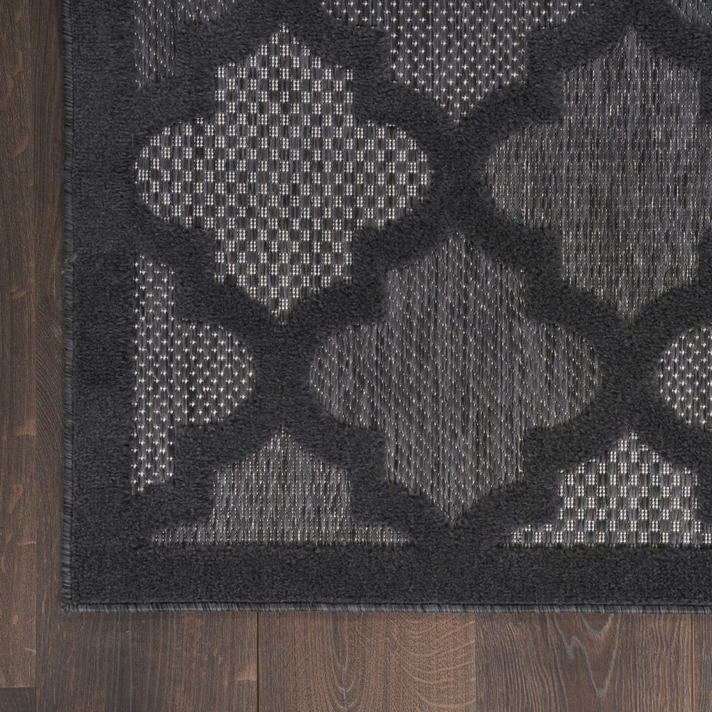 5' X 7' Charcoal Indoor Outdoor Area Rug