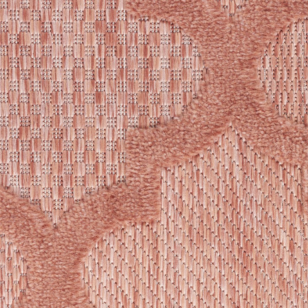 5' X 7' Coral Indoor Outdoor Area Rug