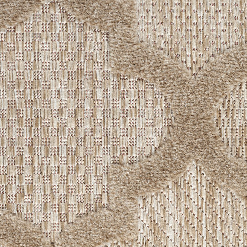 5' X 7' Beige Indoor Outdoor Area Rug
