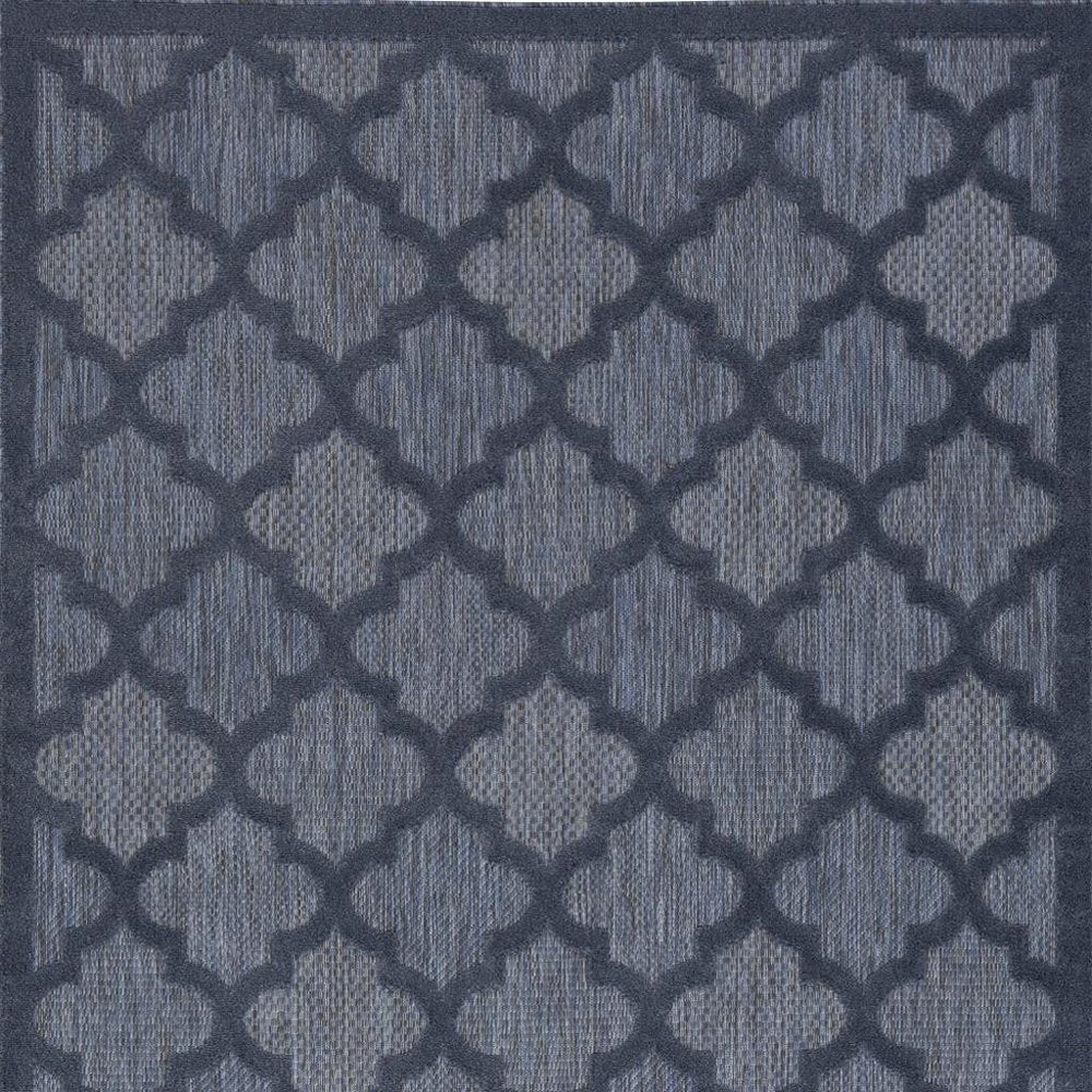 4' X 6' Blue Indoor Outdoor Area Rug