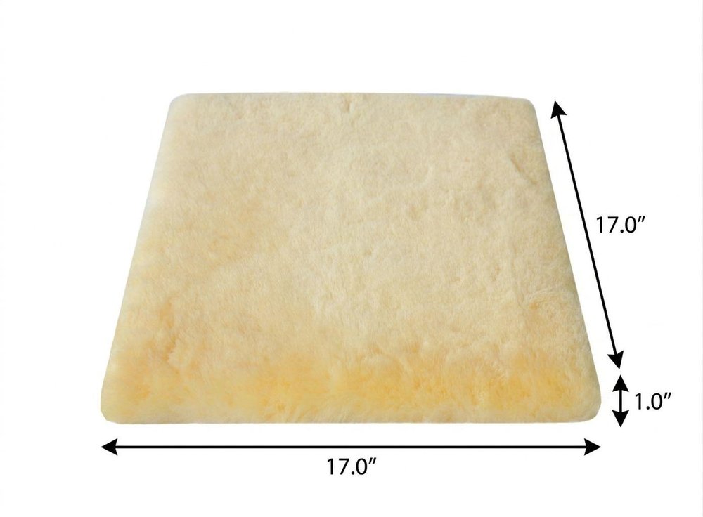 Set Of Two 17" X 17" Cornsilk Linen Solid Color Dining Chair Pad