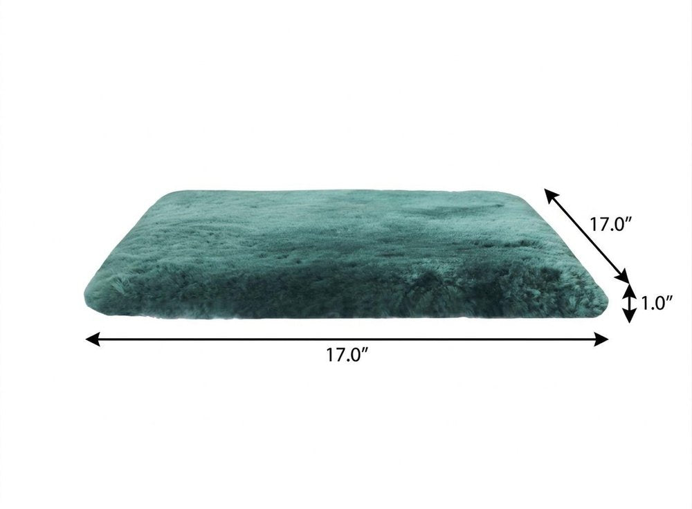 Set Of Four 17" X 17" Emerald Linen Solid Color Dining Chair Pad