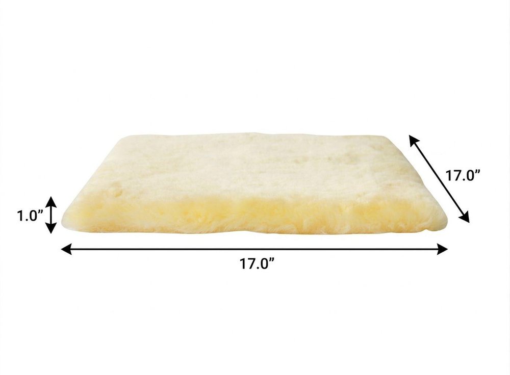 Set Of Four 17" X 17" Cornsilk Linen Solid Color Dining Chair Pad