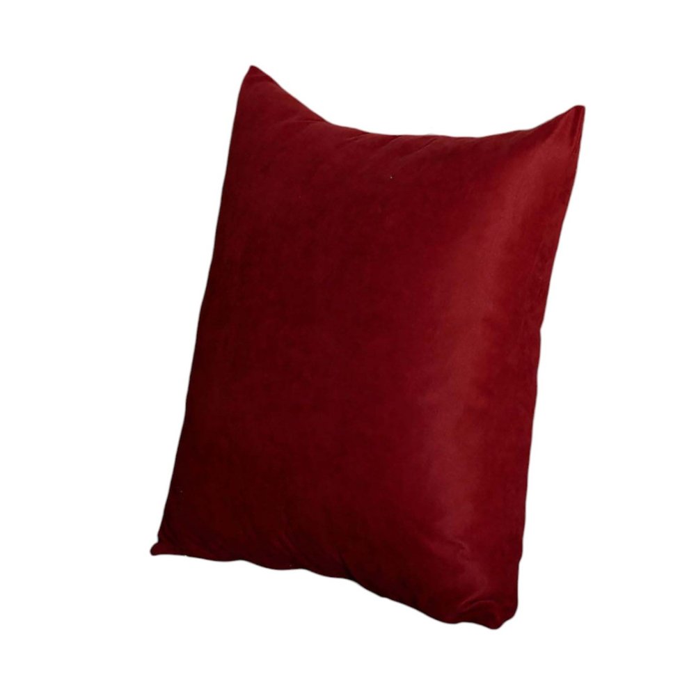 Set of Four 18" Red Fabric Throw Pillow Covers