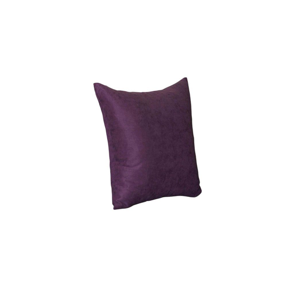 Set Of Four 18" X 18" Purple Polyester Zippered Pillow Cover