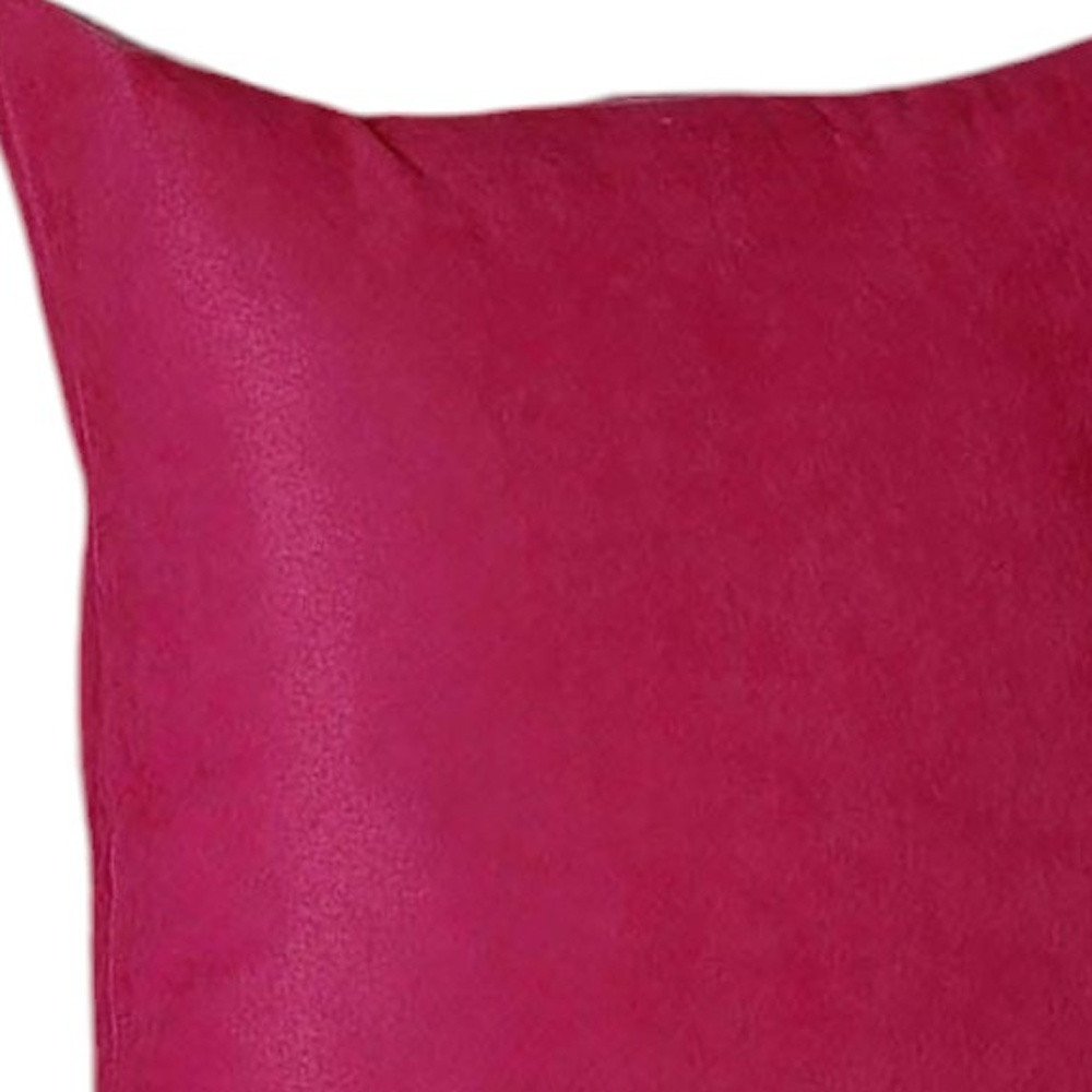 Set Of Four 18" X 18" Pink Polyester Zippered Pillow Cover