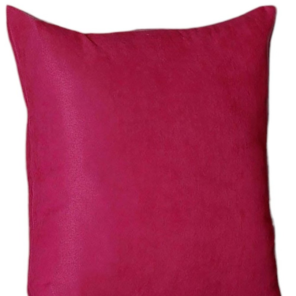 Set Of Four 18" X 18" Pink Polyester Zippered Pillow Cover