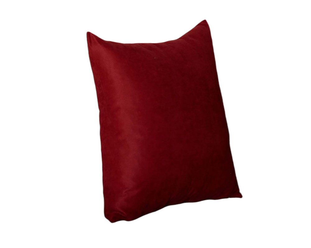 Set of Four 20" Red Fabric Throw Pillow Covers