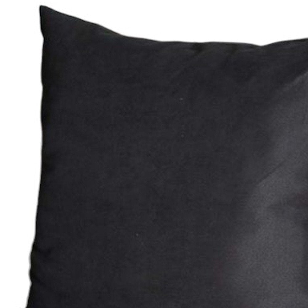 Set of Four 22" Black Throw Pillow Covers