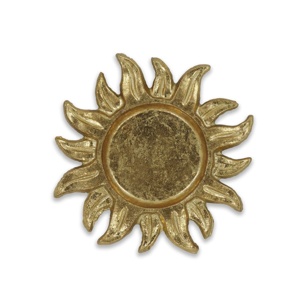 7" Gold Sunburst Cast Iron Handmade Vanity Tray