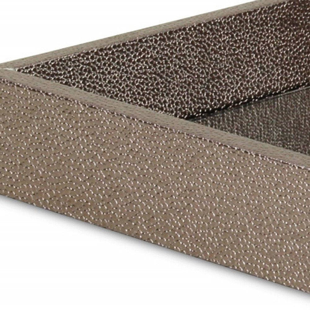 10" Gray Rectangular Wood Handmade Tray