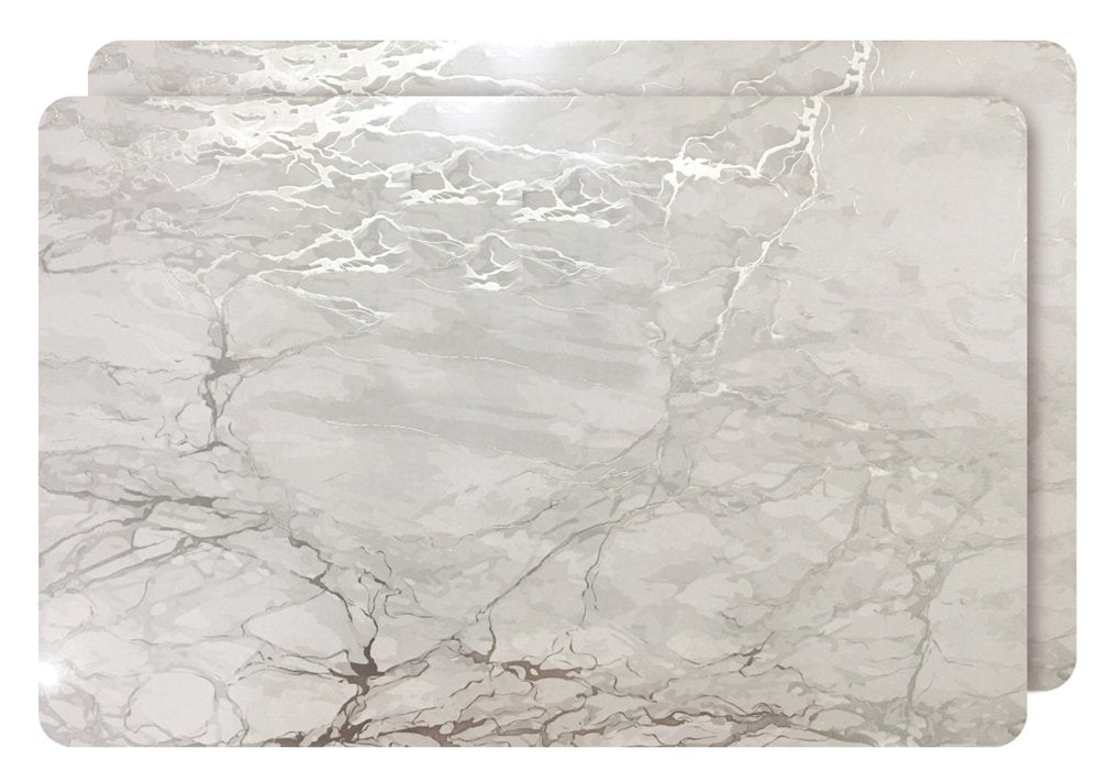 12" X 18" Silver And Gray Abstract Placemats