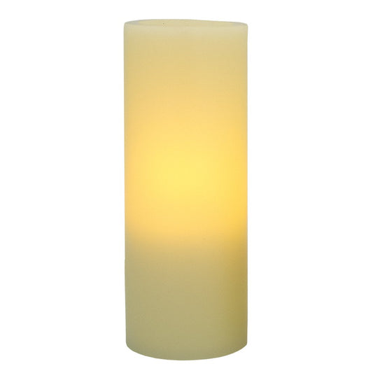 8" Ivory Flameless Pillar Candle