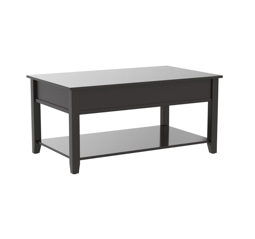 40" Black Wood Lift Top Coffee Table
