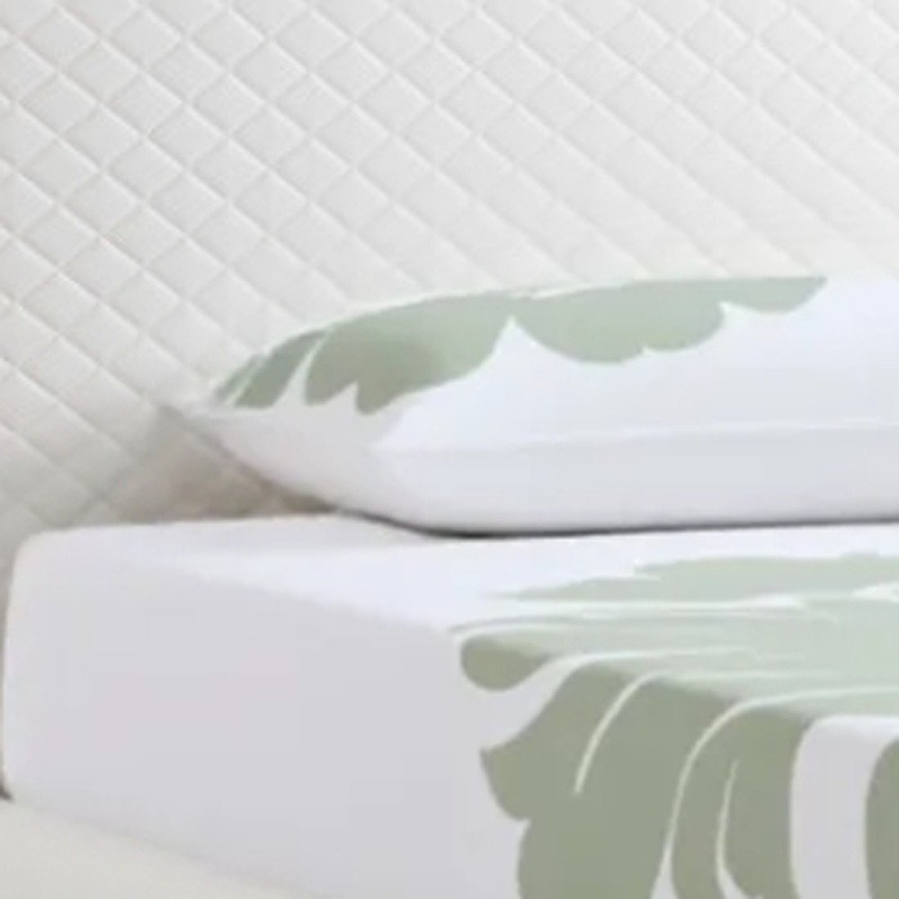 Twin Size White Upholstered Faux Leather Bed Frame