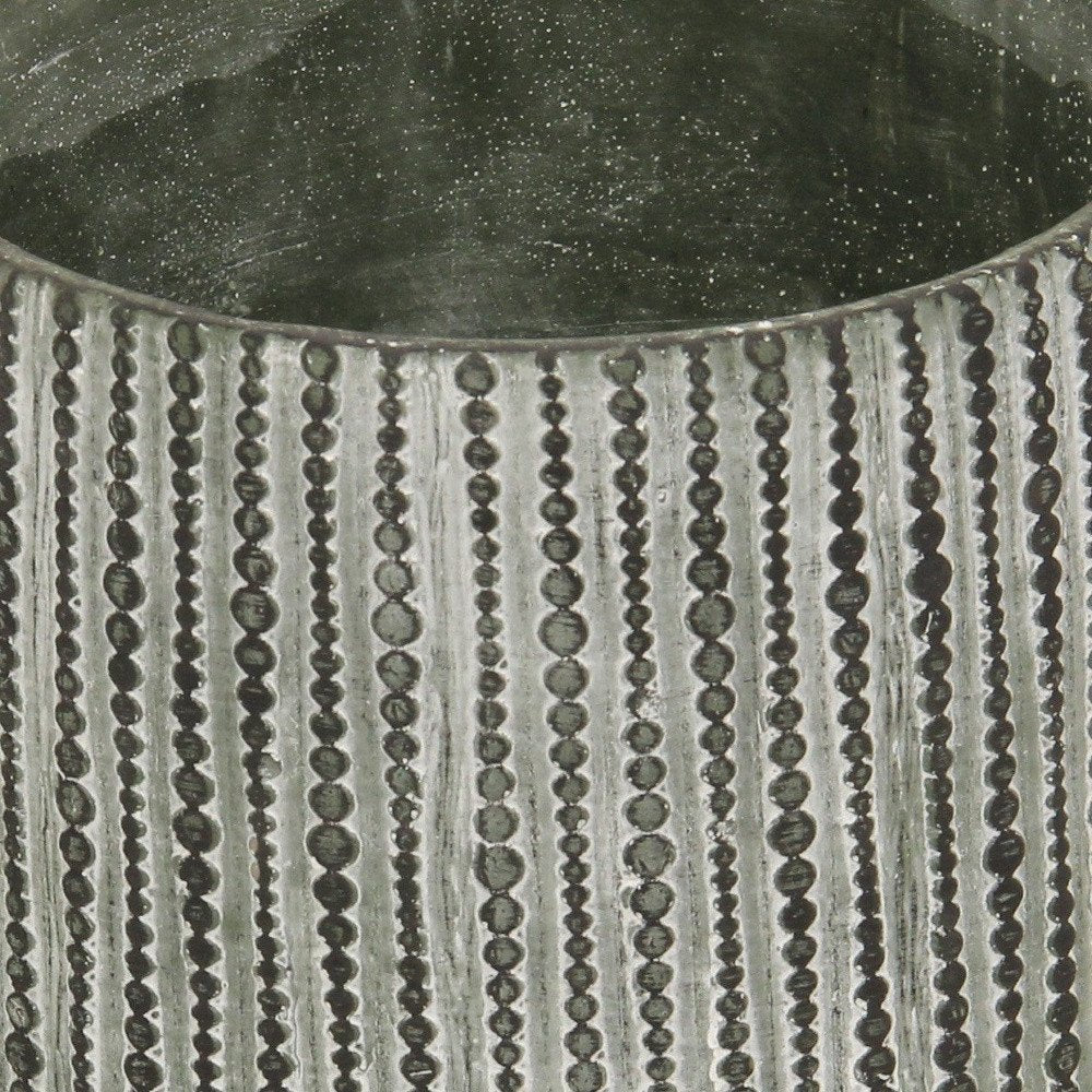 7" Gray Dot Cement Indoor Outdoor Round Pot Planter