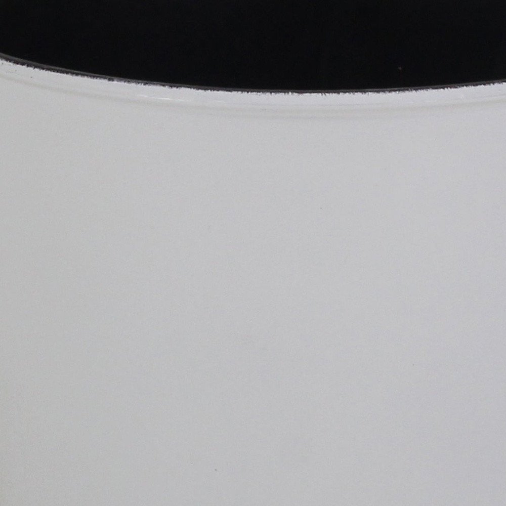 6" White Recycled Plastic Indoor Outdoor Round Pot Planter