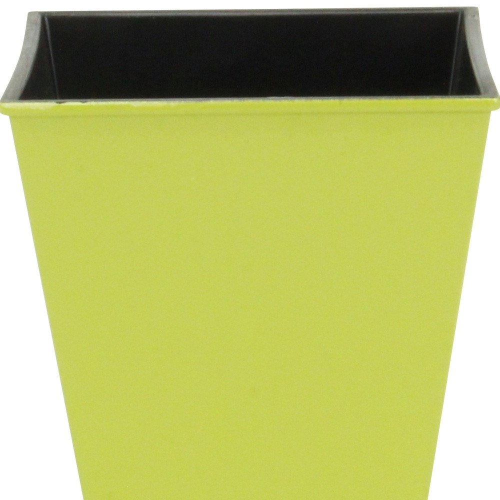 5" Lime Green Recycled Plastic Indoor Outdoor Square Pot Planter