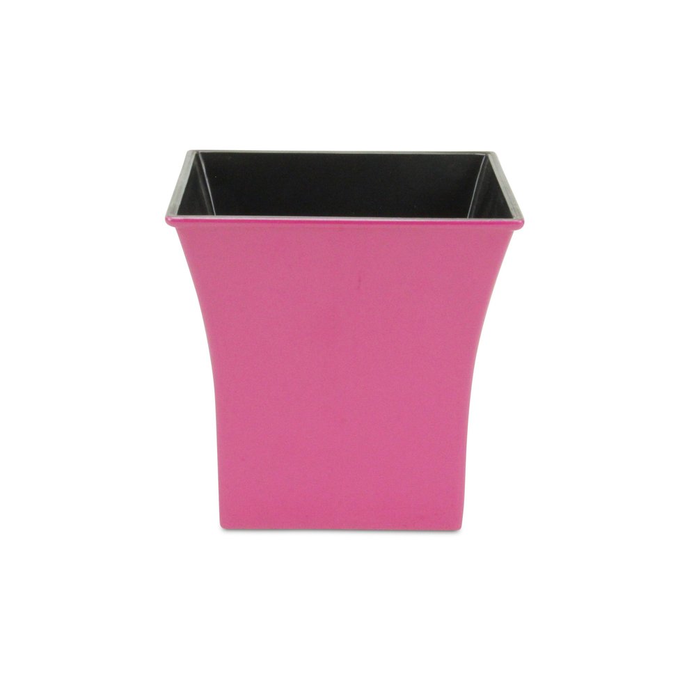 7" Hot Pink Recycled Plastic Indoor Outdoor Square Pot Planter