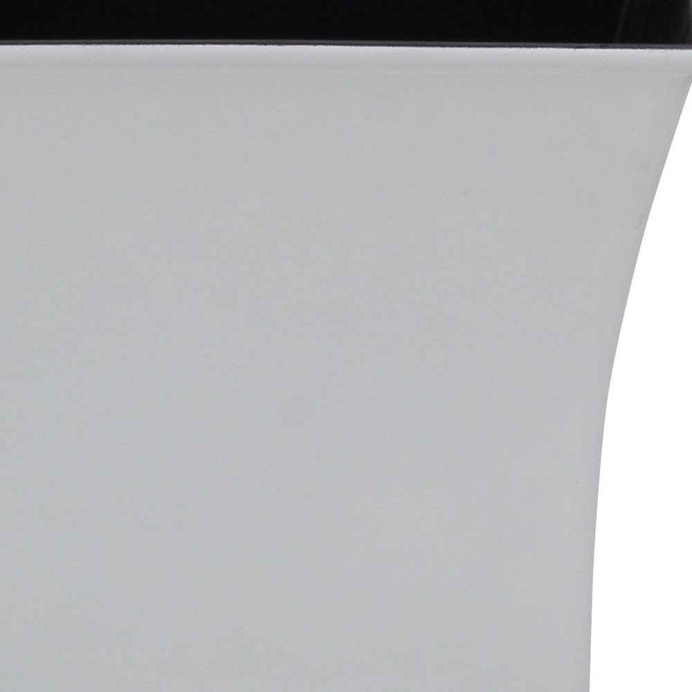 7" White Recycled Plastic Indoor Outdoor Square Pot Planter