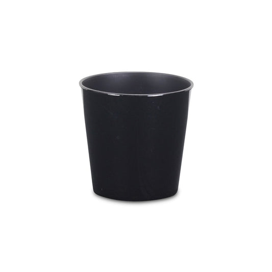 5" Black Recycled Plastic Indoor Outdoor Round Pot Planter