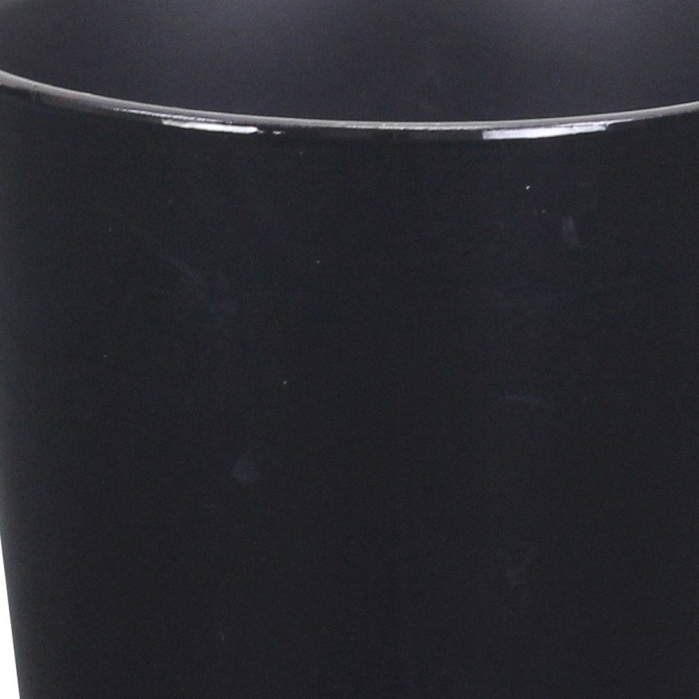 5" Black Recycled Plastic Indoor Outdoor Round Pot Planter