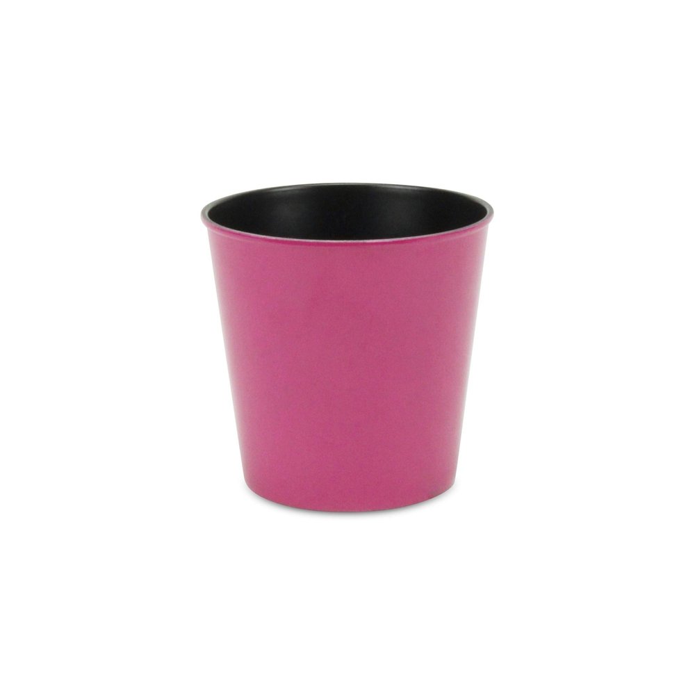 5" Hot Pink Recycled Plastic Indoor Outdoor Round Pot Planter