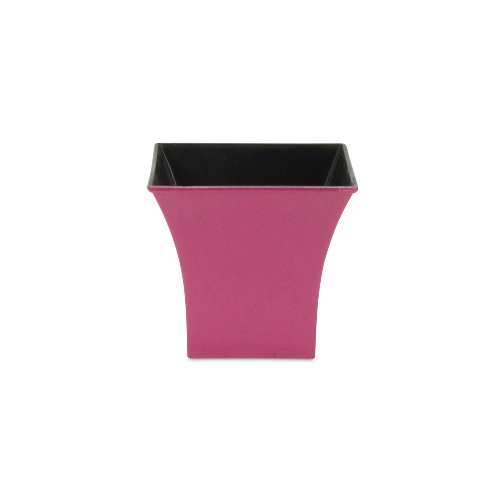 5" Hot Pink Recycled Plastic Indoor Outdoor Square Pot Planter