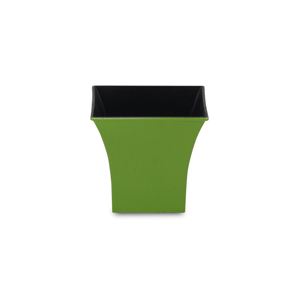 5" Lime Green Recycled Plastic Indoor Outdoor Square Pot Planter