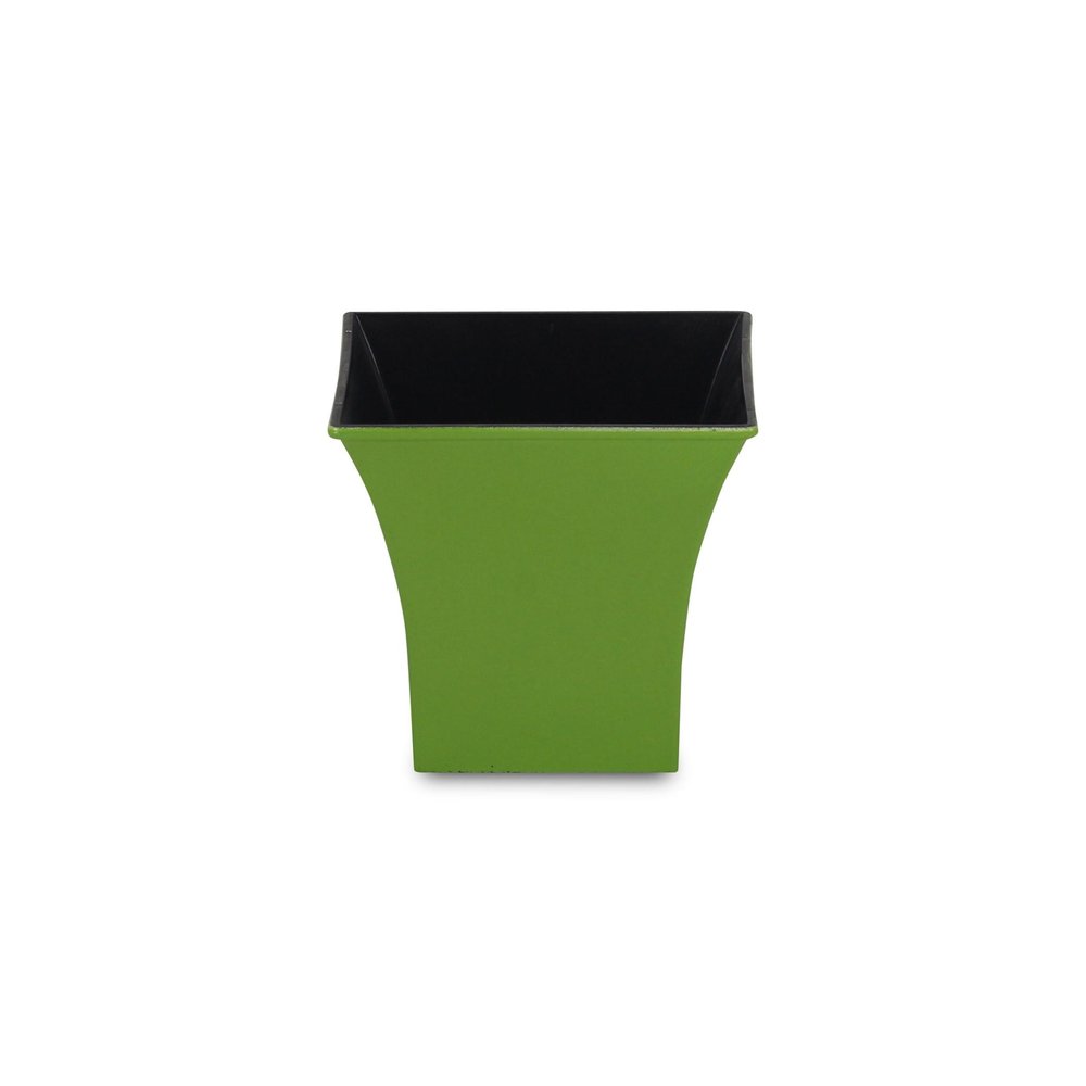 5" Lime Green Recycled Plastic Indoor Outdoor Square Pot Planter