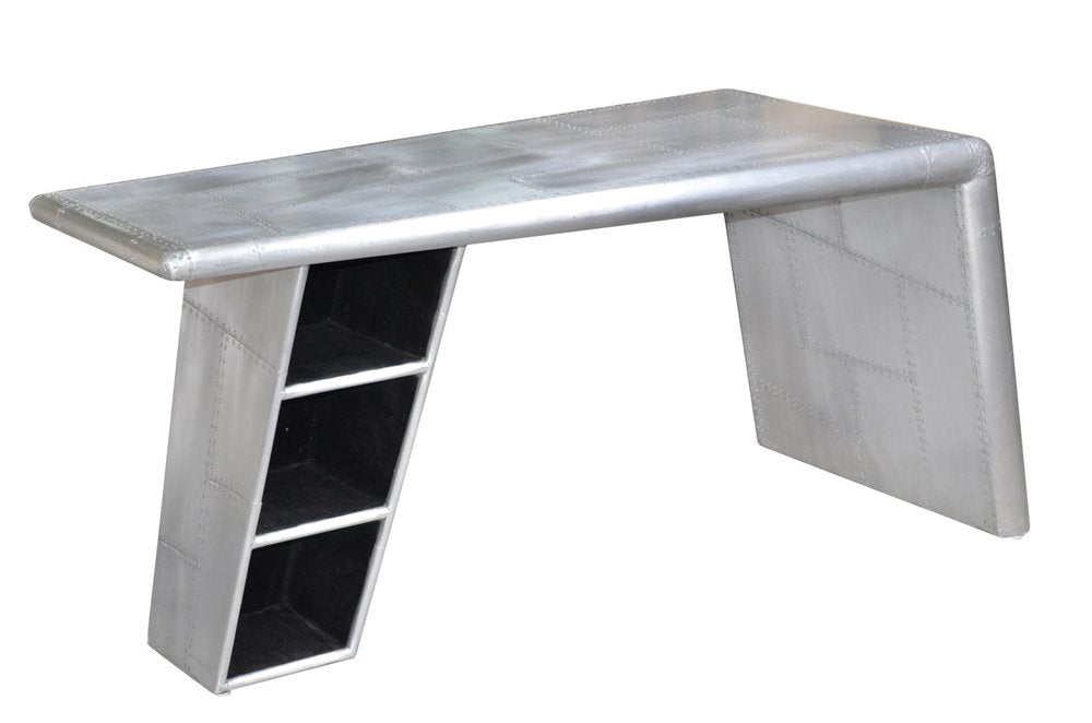 60" Silver Aluminum Writing Desk