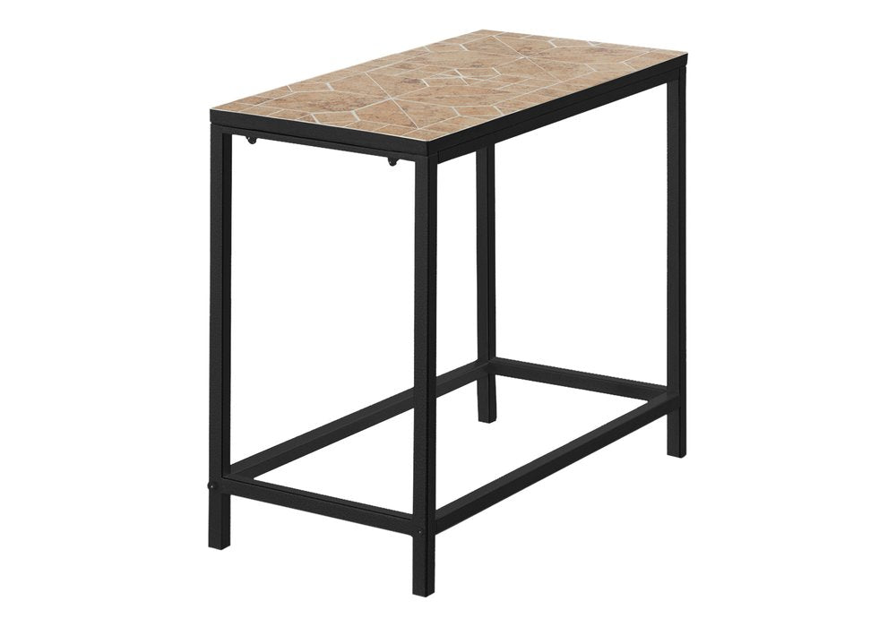 22" Brown Tile End Table
